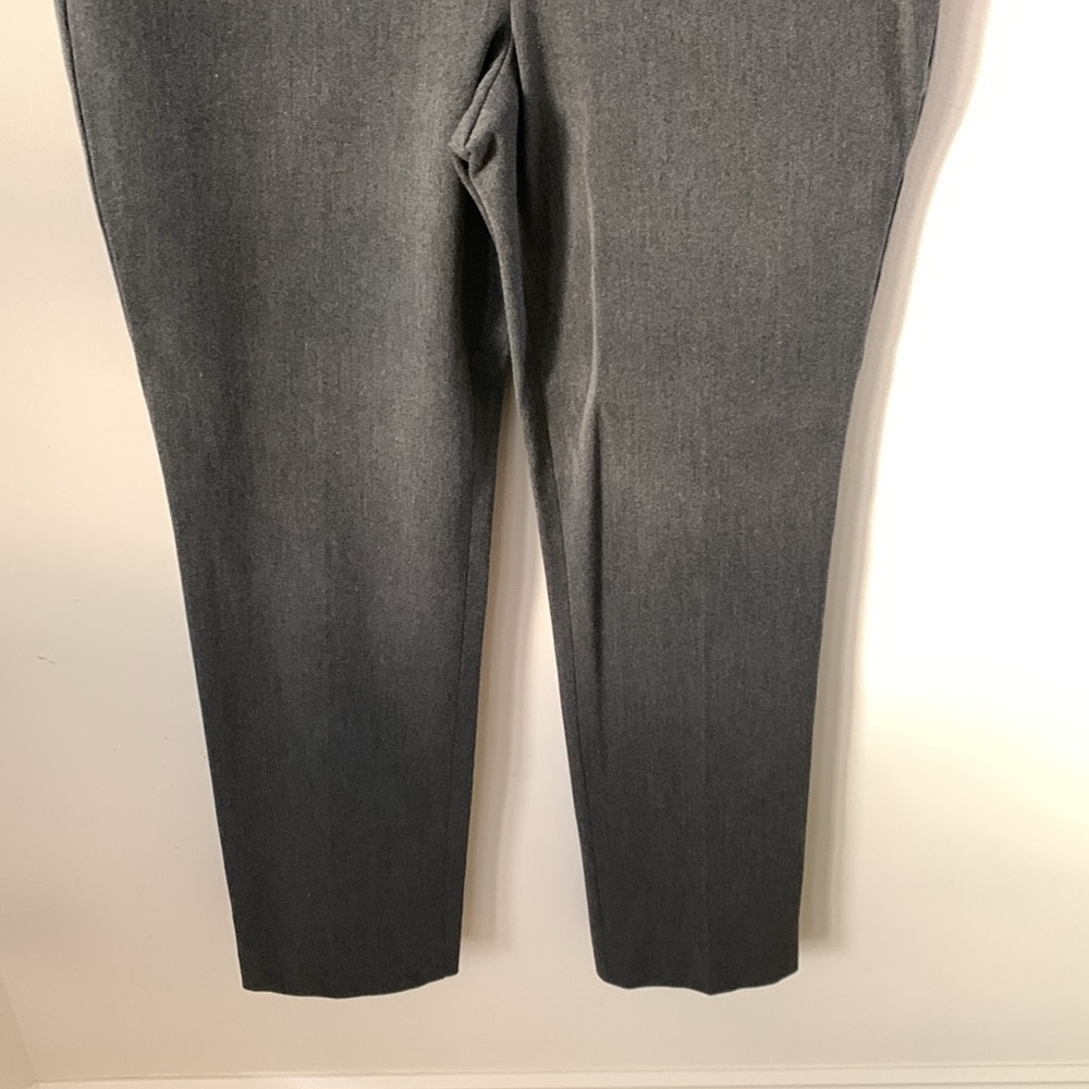 Talbots Charcoal Flat Front Side Zip Button Close… - image 3